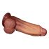 Dildo realist cu două straturi - 26 cm (natural) 