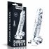 Dildo Flawless Clear cu ventuză și testicule - 19cm (transparent) 