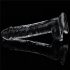 Dildo Flawless Clear cu ventuză și testicule - 19cm (transparent) 