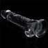 Dildo Flawless Clear cu ventuză și testicule - 19cm (transparent) 