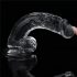 Dildo Flawless Clear cu ventuză și testicule - 19cm (transparent) 