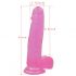 Lovetoy Jelly Studs - dildo realist cu ventuză - 20 cm (roz)