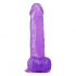 Lovetoy Jelly Studs - dildo realist cu bază - 20cm (mov)