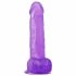 Lovetoy Jelly Studs - dildo realist cu bază - 20cm (mov)