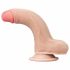 Dildo cu ventuză și piele glisantă, două straturi - 18cm (natural) 