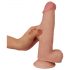 Dildo cu ventuză și piele dublu strat - 21 cm (natural) 