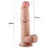 Dildo cu ventuză și piele dublu strat - 21 cm (natural) 