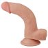 Dildo cu ventuză și piele dublu strat - 21 cm (natural) 