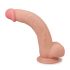 Dildo cu ventuză și piele glisantă, dublu strat, 23cm (natural) 