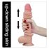 Lovetoy Sliding-Skin - dildo cu două straturi și bază cu ventuză - 23cm (natur)