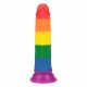 Dildo realist Lovetoy Prider - 19cm (curcubeu) 