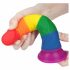 Dildo realist Lovetoy Prider - 19cm (curcubeu) 