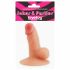 Suport de telefon cu ventuză - mini dildo (natural) 