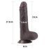 Dildo cu ventuză dublu strat - 18cm (maro) 