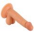 Domnul Rude - dildo realist cu ventuză și testicule - 17cm (natur)