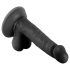 Mr. Rude - dildo realist cu ventuză - 17 cm (negru) 