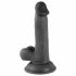 Mr. Rude - dildo realist cu ventuză - 17 cm (negru) 