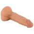 Mr. Rude - dildo cu testicule și bază de fixare - 19 cm (culoare naturală)