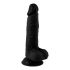 Dildo realist Mr. Rude cu ventuză - 19 cm (negru) 