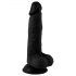 Dildo realist Mr. Rude cu ventuză - 19 cm (negru) 