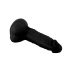 Dildo realist Mr. Rude cu ventuză - 19 cm (negru) 