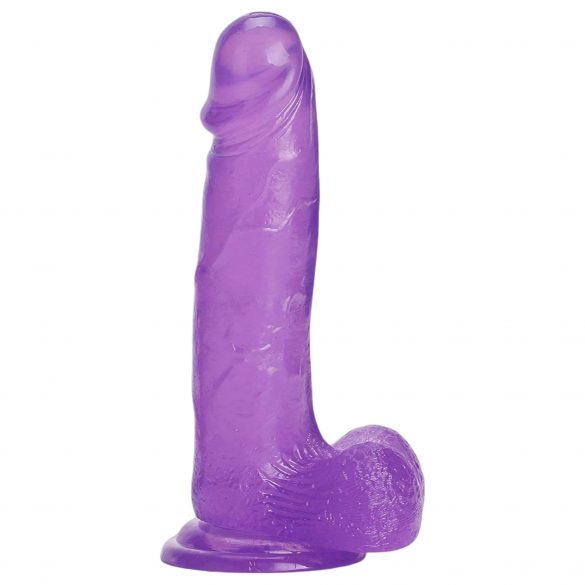 Dildo Tracy's Dog Jelly 8 cu ventuză și testicule (mov) 