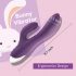 Vibrator Rabbit Tracy's Dog rezistent la apă cu stimulator clitoridian, mov 