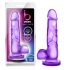 bjours Sweet N Hard 4 - dildo cu ventuză și testicule (mov) 