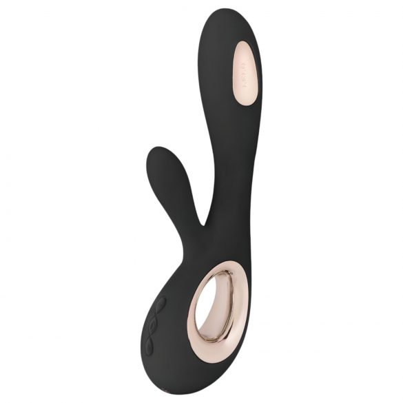 LELO Soraya Wave - vibrator cu acțiune de balansare, cu stimulator de clitoris (negru) 