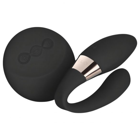 LELO Tiani Duo - vibrator pentru cupluri din silicon (negru) 