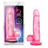 Dildo Sweet N Hard 4 cu ventuză și testicule (roz) 