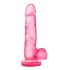 Dildo Sweet N Hard 4 cu ventuză și testicule (roz) 