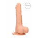 RealRock Dong 7 - dildo realist cu testicule (17cm) - natural 