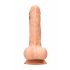 RealRock Dong 7 - dildo realist cu testicule (17cm) - natural 