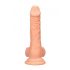 RealRock Dong 7 - dildo realist cu testicule (17cm) - natural 