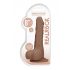 RealRock 8 - dildo realist cu testicule (20cm) - culoare naturală închisă 