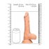 RealRock Dong 9 - dildo realist cu testicule (23 cm) - natural 