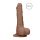 RealRock Dong 9 - dildo realist cu testicule (23 cm) - maro închis 