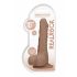 RealRock 10 - dildo realist cu testicule (25cm) - culoare naturală închisă 