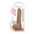 RealRock 10 - dildo realist cu testicule (25cm) - culoare naturală închisă 