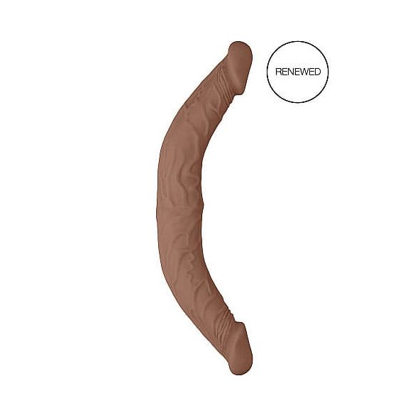 Double Dong RealRock 14 - dildo dublu (36cm) - culoare naturală închisă 