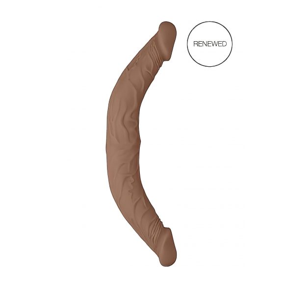 Double Dong RealRock 14 - dildo dublu (36cm) - culoare naturală închisă 