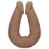 Double Dong RealRock 14 - dildo dublu (36cm) - culoare naturală închisă 