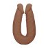 RealRock Double Dong 18 - dildo dublu (46cm) - natural închis 