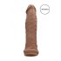 RealRock Manșon pentru penis 6 - culoare naturală închisă (17cm) 