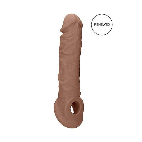 RealRock Penis Sleeve 8 - manșon pentru penis (21cm) - natural închis 