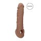 RealRock Penis Sleeve 8 - manșon pentru penis (21cm) - natural închis 