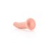 RealRock Subțire - dildo realist cu ventuză - 15,5cm (natural) 