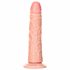 RealRock Subțire - dildo realist cu ventuză - 15,5cm (natural) 