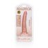 RealRock Subțire - dildo realist cu ventuză - 15,5cm (natural) 